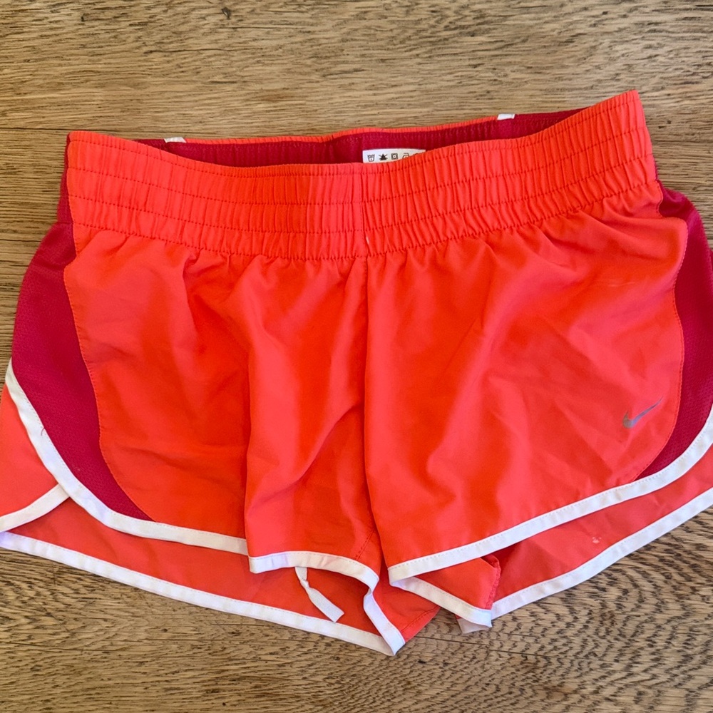 Nike Women's Red and Pink Athletic Shorts